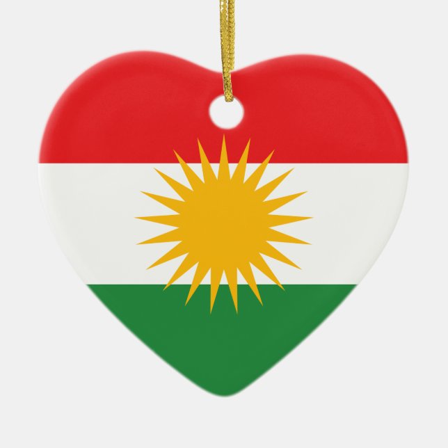 Kurdistan Flag Ceramic Ornament (Front)