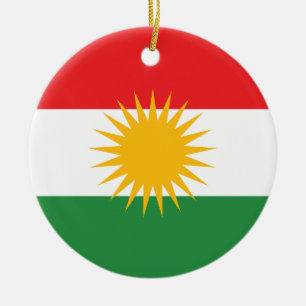 Kurdistan Flag Ceramic Ornament