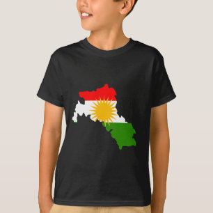 Kurdistan flag map T-Shirt
