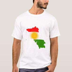 Kurdistan flag map T-Shirt
