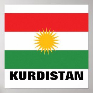 Kurdistan Flag Poster
