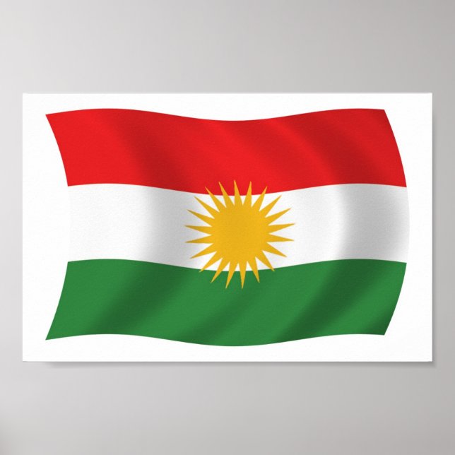 Kurdistan Flag Poster Print (Front)