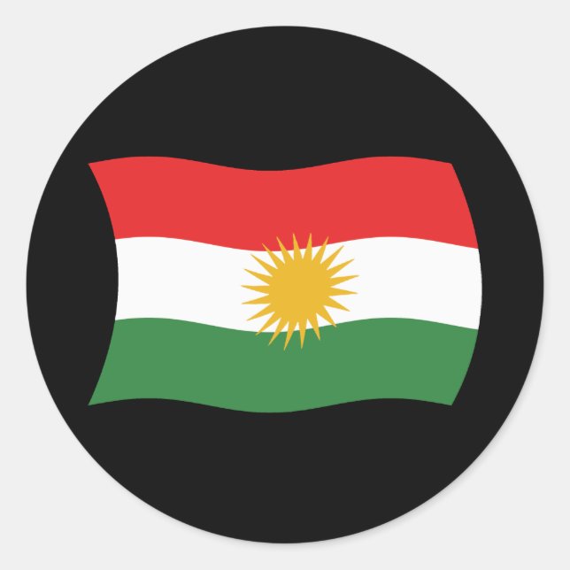 Kurdistan Flag Sticker (Front)
