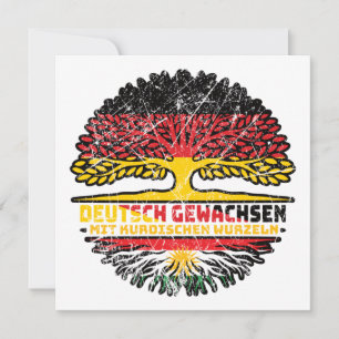 Kurdistan Kurdisch Deutsch Deutschland Baum Wurzel Card