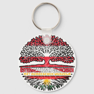 Kurdistan Kurdish Österreichisch Baum Key Ring