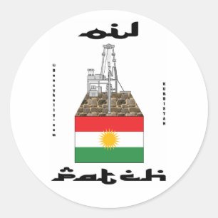 Kurdistan Oil Fields,Oil Field Sticker,Oil,Gas,Rig Classic Round Sticker
