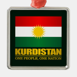 Kurdistan (One People, One Nation) Metal Ornament