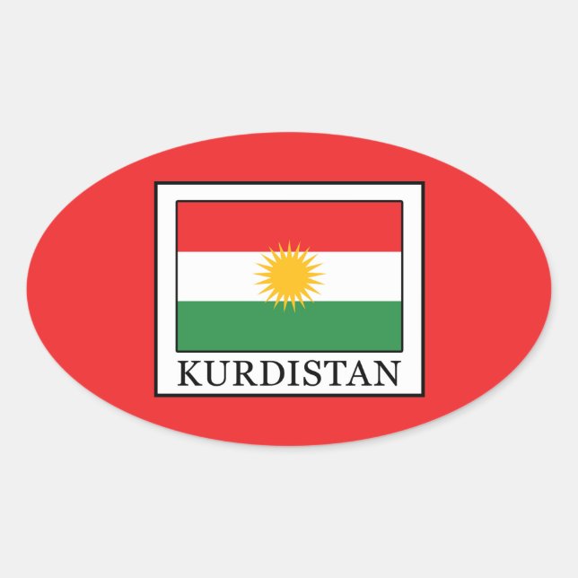 Kurdistan Oval Sticker (Front)