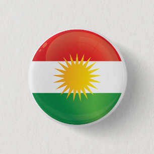 Kurdistan  Round Icon Flag 3 Cm Round Badge
