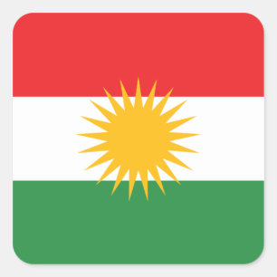 kurdistan square sticker