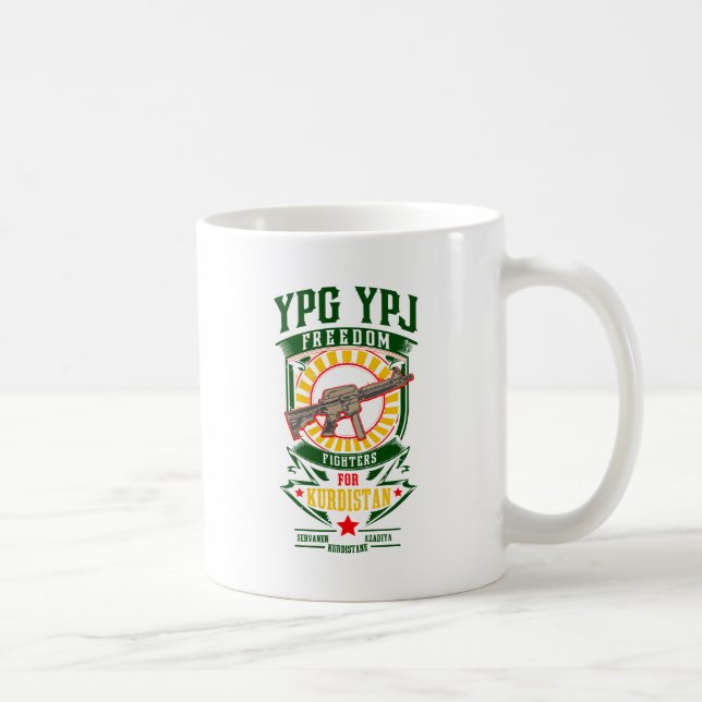 KURDISTAN - YPG - YPJ Freedom Warrior Coffee Mug (Right)