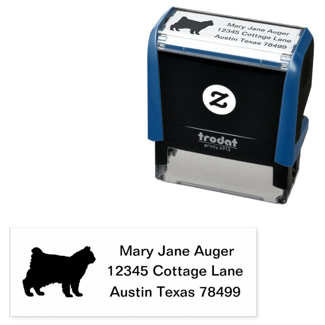 Kurilian Bobtail Cat Personalised  Self-inking Stamp (In Situ)