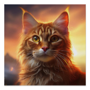 Kurilian Bobtail Cat Poster