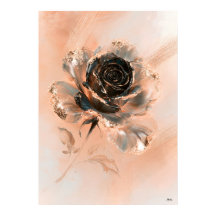 Kuro Bara Black Rose Neo-Rinpa Botanical Art