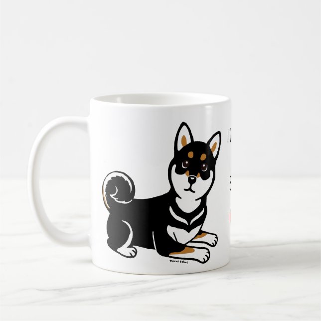 Kuro Shiba Inu dog cartoon Coffee Mug (Left)