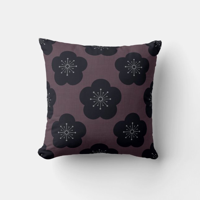 KURO UME - Bold-Bordeaux Cushion (Front)