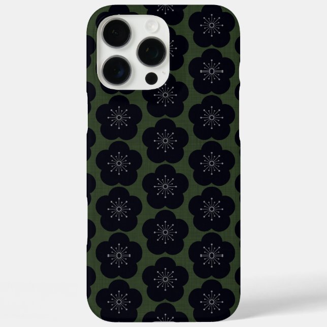 KURO UME - Seamless - Khaki Case-Mate iPhone Case (Back)