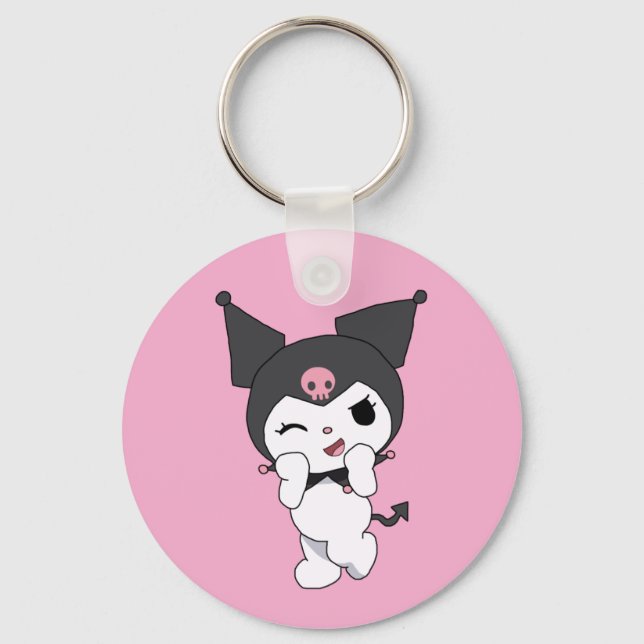 Kuromi Double-Sided Aluminium Keychain  (Front)