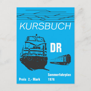 Kursbuchdesign Deutsche Reichsbahn Postcard