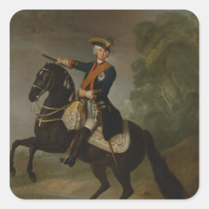 Kurt Christoph Graf von Schwerin on horseback Square Sticker