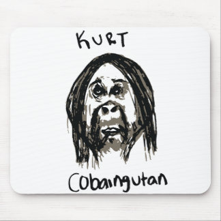 Kurt Cobain Hand Drawn Grungy Mouse Pad