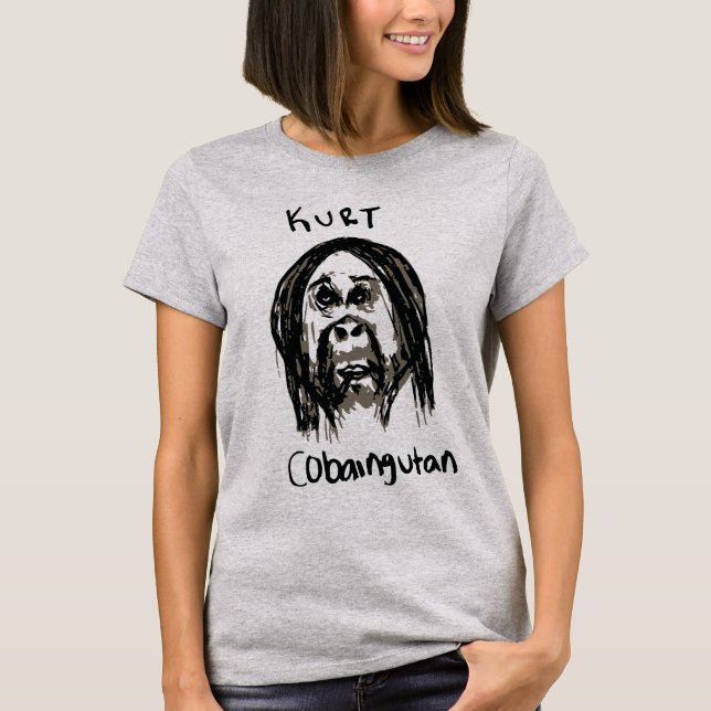  Kurt Cobain Hand Drawn Grungy T-Shirt (Front)