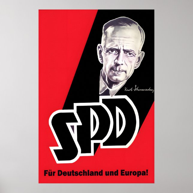 Kurt Schumacher Election Poster 1949 For Germany (Front)