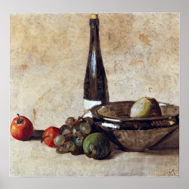 Kurt Schwitters Still Life with Wine Bottle Poster (Front)