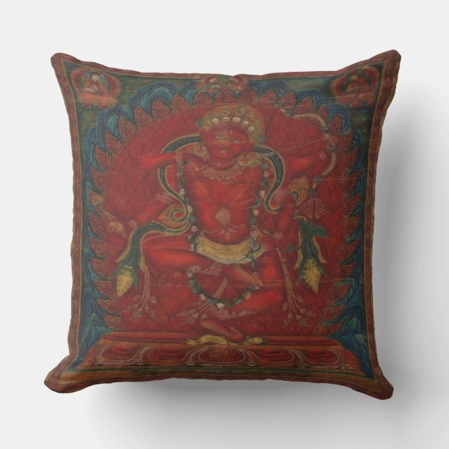 Kurukulla from Tibetan Buddhism Cushion (Front)