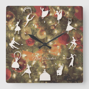 Kurumi Wari Ningyo Kaburwatch Square Wall Clock