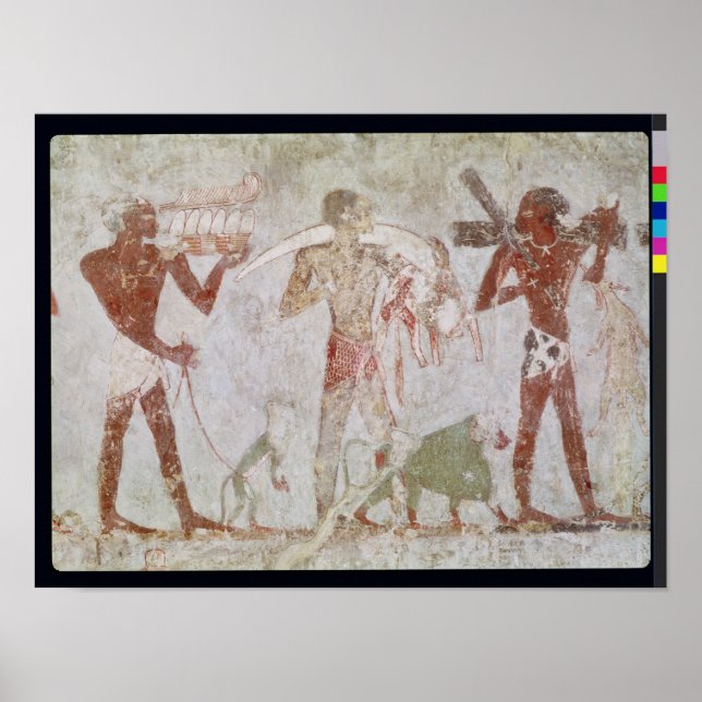 Kushites carrying tributes of gold poster (Front)