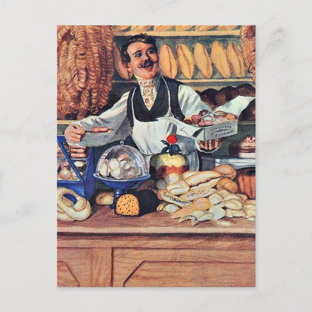 Kustodiev - Baker Postcard (Front)