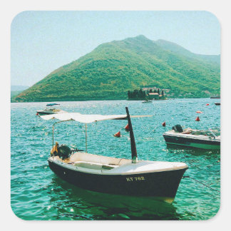 Kuststaden Perast, Montenegro Square Sticker