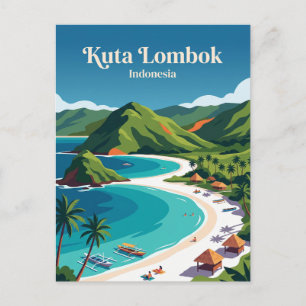 Kuta Lombok Indonesia Postcard