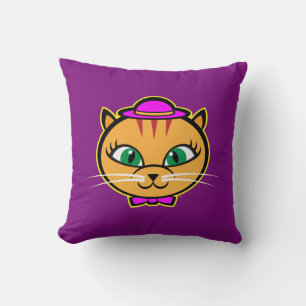 Kutey Kat, Square Throw Pillow