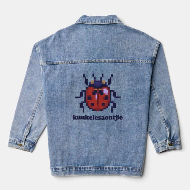 kuukelesaontjie Pixelart Denim Jacket (Back)