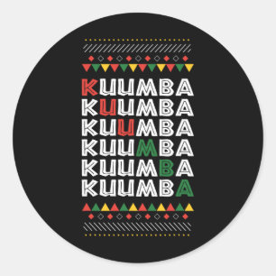 Kuumba Kwanzaa Principle African American Holiday Classic Round Sticker