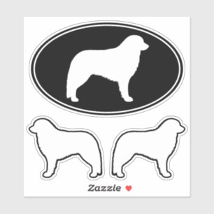 Kuvasz Dog Breed Silhouettes Vinyl Sticker Set