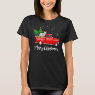 Kuvasz Dog Riding Red Truck Christmas Tree Xmas Do T-Shirt