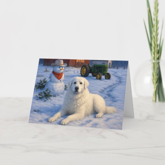 Kuvasz Holiday Card (Front)