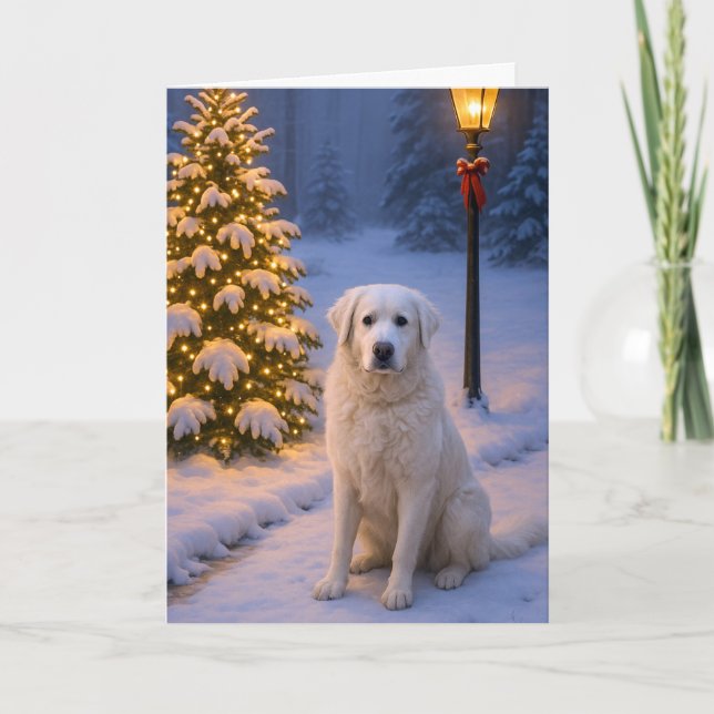 Kuvasz Holiday Card (Front)