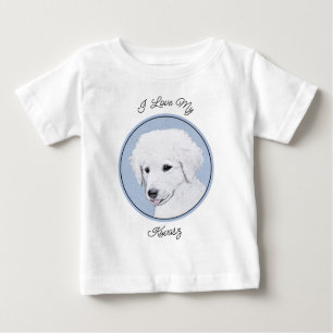 Kuvasz Painting - Cute Original Dog Art Baby T-Shirt