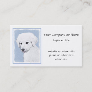 Kuvasz Painting - Cute Original Dog Art Business Card