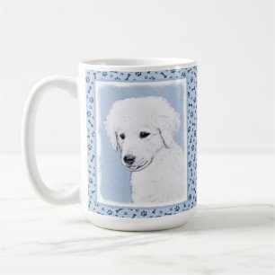 Kuvasz Painting - Cute Original Dog Art Coffee Mug