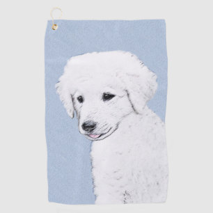 Kuvasz Painting - Cute Original Dog Art Golf Towel