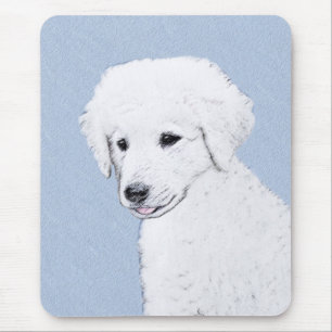 Kuvasz Painting - Cute Original Dog Art Mouse Pad