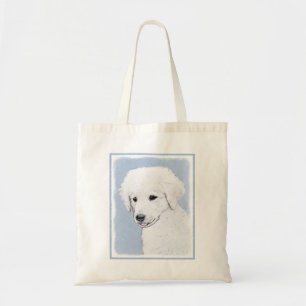 Kuvasz Painting - Cute Original Dog Art Tote Bag