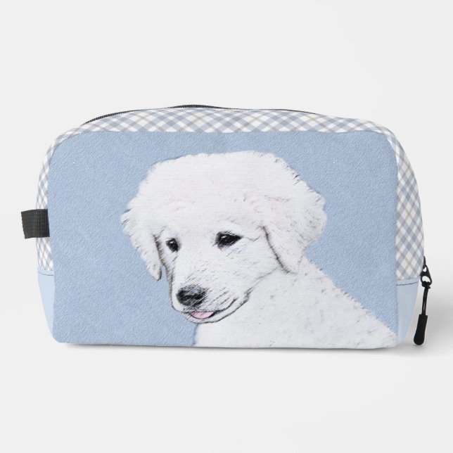 Kuvasz Painting Hungarian Cute Original Dog Art Dopp Kit (Front)