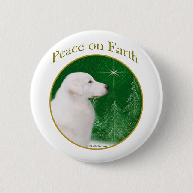 Kuvasz Peace 6 Cm Round Badge (Front)