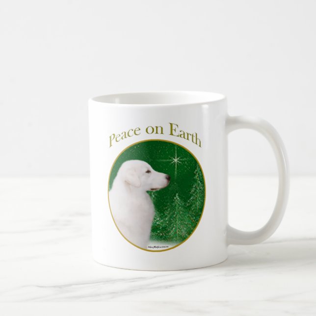 Kuvasz Peace Coffee Mug (Right)